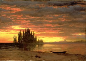 Californische Zonsondergang door Albert Bierstadt