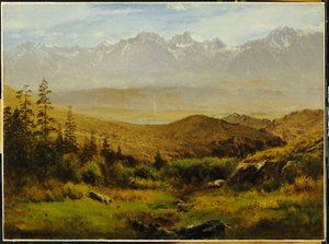 In de Uitlopers van de Rockies door Albert Bierstadt