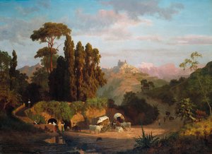 Italiaanse Bergen, 1859 door Albert Bierstadt