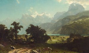 Meer van Luzern, 1858 door Albert Bierstadt