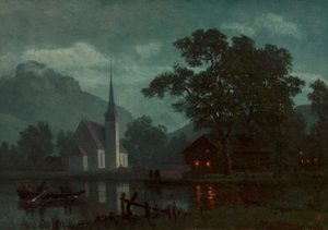 Vierwoudstedenmeer, Zwitserland door Albert Bierstadt
