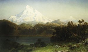 Mount Hood in Oregon door Albert Bierstadt