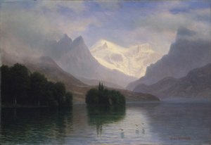Berglandschap door Albert Bierstadt