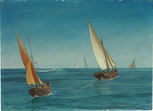 Aan de Middellandse Zee door Albert Bierstadt