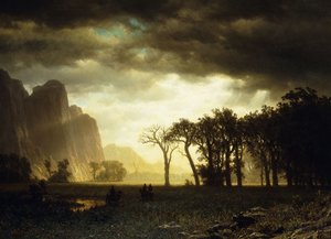 Voorbijgaande storm in Yosemite, 1865 door Albert Bierstadt