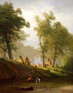 De Wolf River, Kansas, c.1859 door Albert Bierstadt