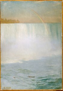 Waterval en Regenboog, Niagara door Albert Bierstadt