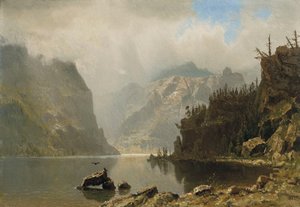 Westelijk landschap door Albert Bierstadt