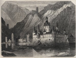 Buitenaanzicht van de Pfalz door Albert Bligny