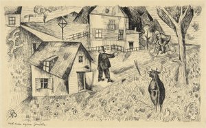 Feierabend door Albert Bloch
