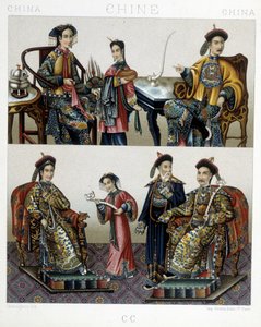 Chinese aristocratie - in "Le costume historique" door Racinet