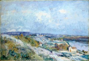 De velden van Herblay in de lente door Albert Charles Lebourg
