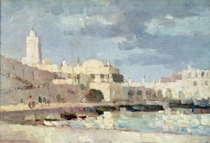 De haven van Algiers, 1876 door Albert Charles Lebourg