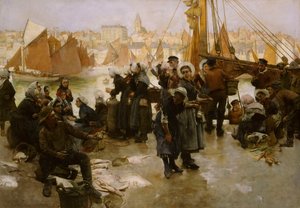 Vertrek van de Vissersvloot, Boulogne