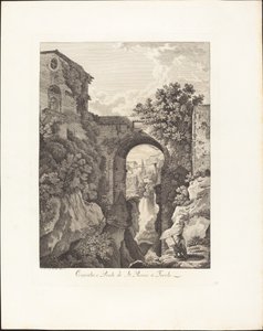 Waterval en brug van San Rocco in Tivoli
