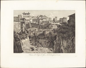 Situatie van de Tempel van Vesta in Tivoli, tegenover de Waterval