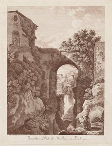 St. Rocco Waterval en Brug bij Tivoli (Cascata e Ponte di St. Rocco a Tivoli)