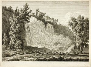 Waterval boven Tivoli, uit Malerisch geradete Prospecte aus Italien
