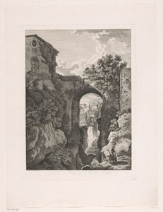 Waterval bij de San Rocco brug in Tivoli