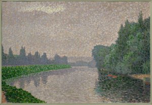 La Marne bij zonsopgang door Albert Dubois Pillet