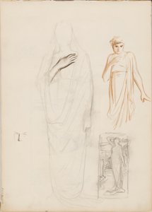 Aino Ackté als Alcestis, schets door Albert Edelfelt