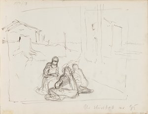 Karakterschetsen in het landschap door Albert Edelfelt