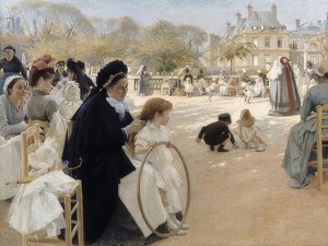Jardin du Luxembourg, Parijs. 1887 door Albert Gustaf Aristides Edelfelt