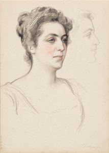 Schets voor een portret van een vrouw door Albert Edelfelt