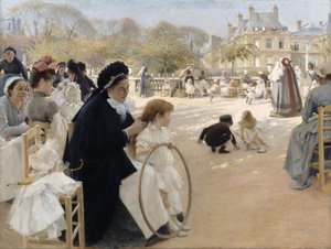 De Luxemburgse Tuinen, Parijs door Albert Gustaf Aristides Edelfelt