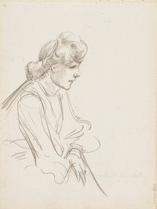 Zittende vrouw door Albert Edelfelt