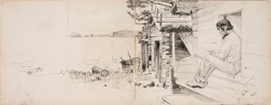 Zonder titel door Albert Edelfelt