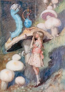 Illustratie voor Alice in Wonderland door Albert Edward Jackson