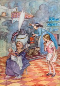 Illustratie voor Alice in Wonderland door Albert Edward Jackson