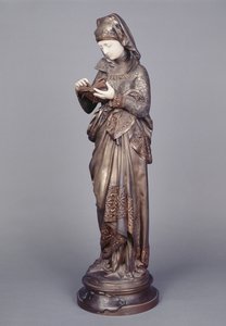 De Lezer (ivoor en bronzen sculptuur) door Albert Ernest Carrier Belleuse