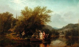 De Dag des Levens, of Drie Keer Over de Rivier: Middag, Het Huwelijksfeest, c.1865