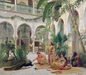 Het hof van de harem door Albert Girard