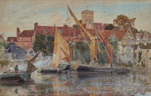 Aylesford aan de Medway door Albert Goodwin