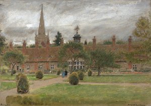 Long Alley Almshouses, Abingdon door Albert Goodwin