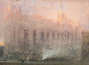 Kathedraal van Milaan door Albert Goodwin