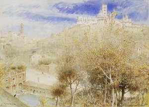 De Fonte Branda, Siena, 1905 door Albert Goodwin