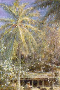 Het verhaal van het schipbreuk uit Robinson Crusoe door Albert Goodwin