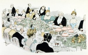 Diner door A. Guillaume in 1908 (tekening) door Albert Guillaume