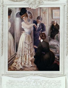 Paskamer bij de couturier, door Albert Guillaume (1873-1942), ca. 1895