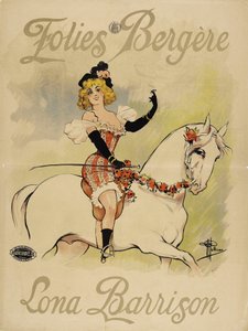 Folies Bergères. Lona Barrison, ca. 1895 door Albert Guillaume