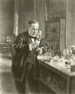 Dr. Louis Pasteur in zijn laboratorium