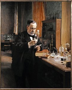 Louis Pasteur in zijn laboratorium