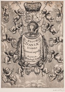 Titelblad voor "Regum Daniæ Icones", 1646