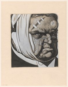 Karikatuur van Abraham Kuyper, na de reis naar Brussel en de zaak van Heeckeren door Albert Hahn (I)
