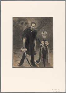 Ontwerp voor een politieke spotprent: de Russische Revolutie door Albert Hahn (I)