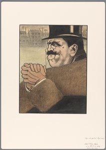 Ontwerp voor een politieke spotprent: de kapitalist door Albert Hahn (I)